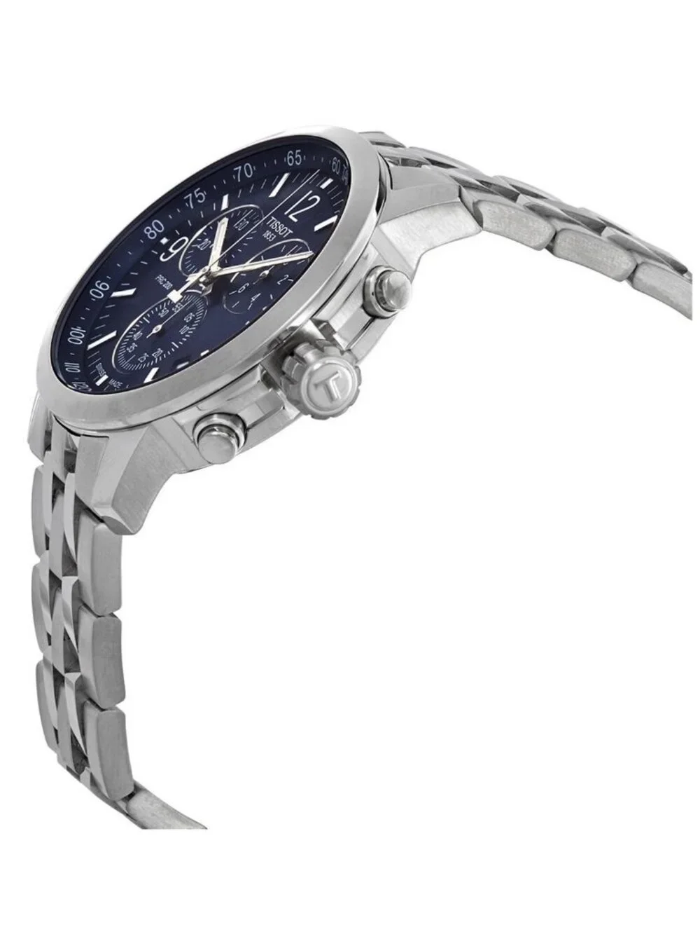 NWT Tissot PRC 200 Chronograph Quartz Blue Dial Men's Watch